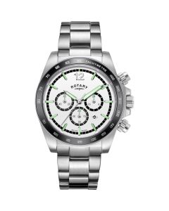 Rotary Mens Sport Chronograph With White Dial