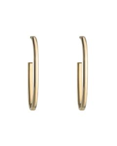 9ct Yellow Gold Large open oval hoops