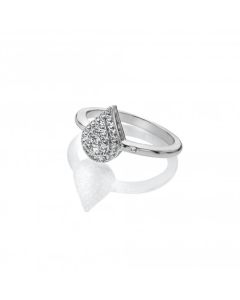 Hot Diamonds Glimmer White Topaz Ring Size M