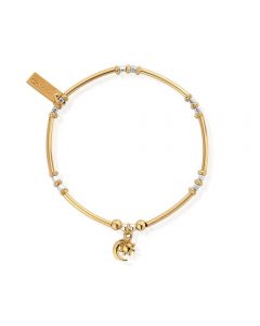 ChloBo Gold And Silver Dainty Moon And Sun Bracelet GMBMNCR1097