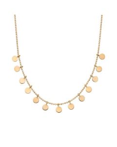 9ct Yellow Gold Multi Disc Necklace