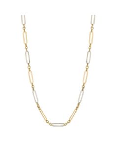 Elongated Link Chain Necklace in 9ct Gold