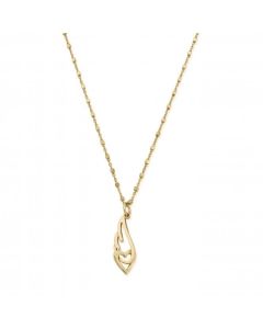 Chlobo Gold Delicate Interlocking And Angel Wing Necklace GNDC3239