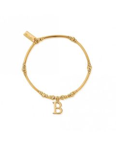 ChloBo Sterling Silver Gold Plated Initial Bracelet B