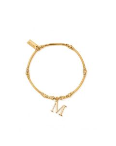 ChloBo Sterling Silver Gold Plated Initial Bracelet M