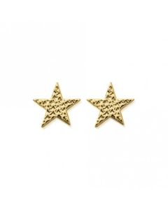 Chlobo gold plated sparkle Star Stud Earring