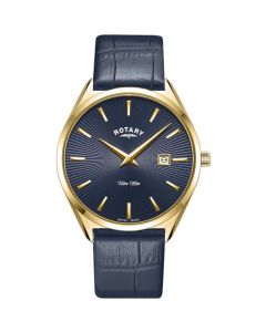 Rotary Mens Ultra Slim With Blue Dial