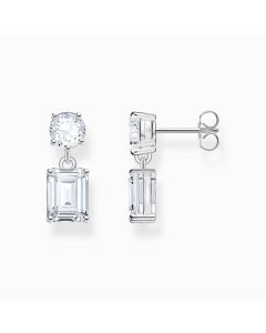  Thomas Sabo Silver earrings with white zirconia in different cuts