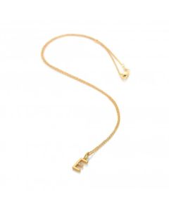 HD X JJ Letter E Pendant - Yellow Gold Plated
