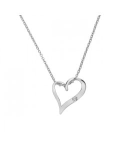 Hot Diamonds Delicate Pointed Twist Heart Pendant