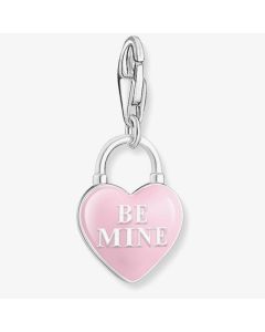 Thomas Sabo Pink Enamel Be Mine Heart Padlock Charm