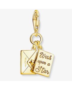Thomas Sabo Gold Plated Multi Enamel Christmas Postcard Letter Charm