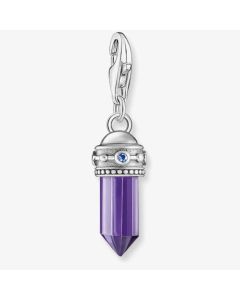 Thomas Sabo Silver Purple Hexagon Amulet Charm