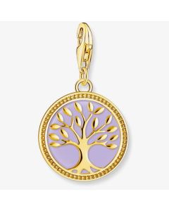 Thomas Sabo Gold Plated Violet Tree Of Love Charm
