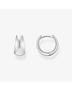 Thomas Sabo Sterling Silver 12mm Trapezoidal Hoop Earrings