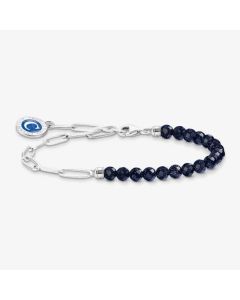 Thomas Sabo Charmista Coin Blue Imitation Sandstone Bead Bracelet