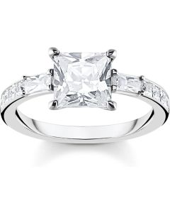 Thomas Sabo Women Ring White Stones Sterling Silver size 54
