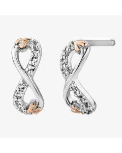 Clogau Ladies Tree Of Life Sterling Silver Infinity Topaz Stud Earrings