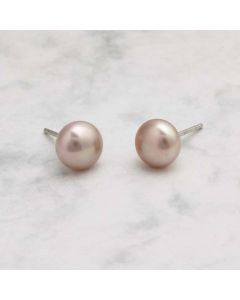 Jersey Pearl 9mm Pink Pearl Studs