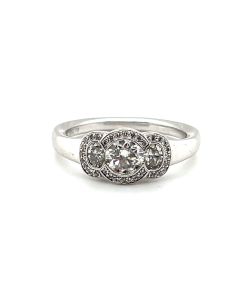 18ct White Gold 0.53ct Mix Cut Diamond Ring