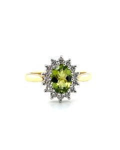 18ct Yellow and White Gold Cluster Ring
