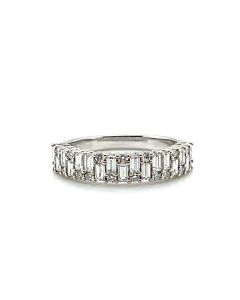 18ct White Gold 0.96ct Diamond Half-Eternity Ring