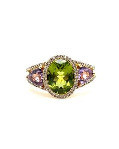 18ct Yellow Gold Three-Stone Ring