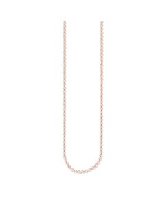 Thomas Sabo Round 925 Sterling Silver With18K Rose Gold Plating Belcher Chain KE1219-415-12-L