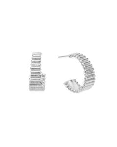 Chlobo Large Ridge Chunky hoop earrings