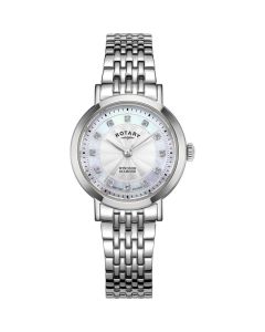 Rotary Ladies Windsor Diamond Set With Mother of Pearl Dial