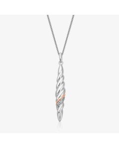 Clogau Lovers Twist White Topaz Necklace