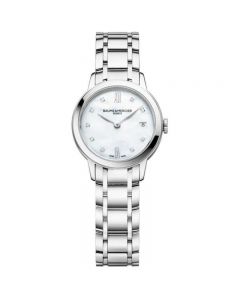 Baume Et Mercier Classima Quartz Steel Ladiess Diamond Dial Bracelet Watch