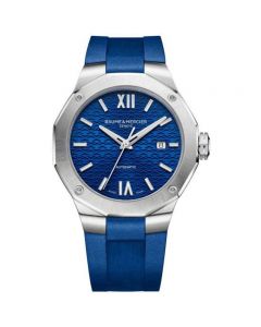 Baume Et Mercier Riviera Automatic Steel Gents Blue Dial Blue Strap Watch