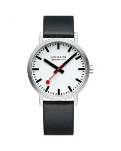 Mondaine Classic 40mm Vegan Watch Black Strap watch