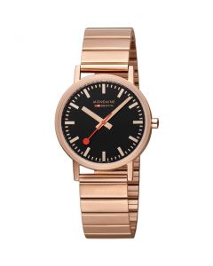 Mondaine Ladies Classic Rose Gold Tone Watch, 36mm