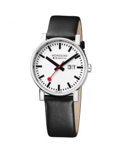 Mondaine EVO2 Black Vegan Grape Leather 40mm Watch