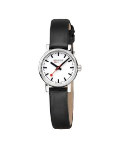 Mondaine Evo2 Black vegan grape leather, 26 mm watch