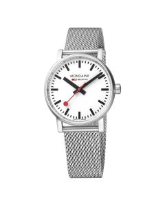 Mondaine Evo2 White Dial Stainless Steel Bracelet Watch MSE.35110.SM