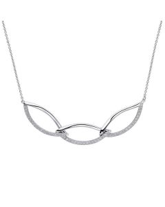 Fiorelli Navette Linked Necklace with Cubic Zirconia