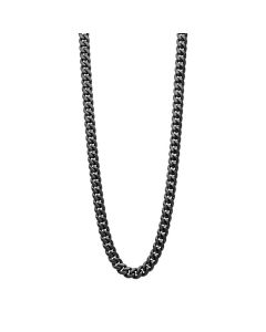 Fred Bennett Black Brushed Curb Chain Necklace