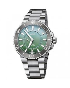 Oris Dat Watt Limited Edition 43.5 mm Stainless Steel Watch, Green Dial
