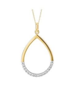 Fiorelli Open Teardrop Pendant with Cubic Zirconia