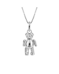 D for Diamond Teddy Bear Pendant with Diamond