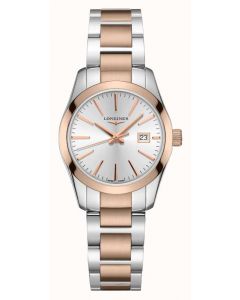 Longines Ladies Conquest Classic Rose Gold Plated And Stainless Steel
