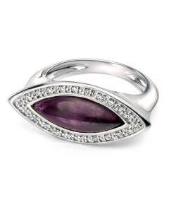 Fiorelli Ladies Silver Amethyst Ring R3356M 54