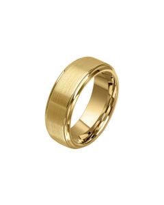 Fred Bennett Brushed Gold Plated Tungsten Ring Size 62