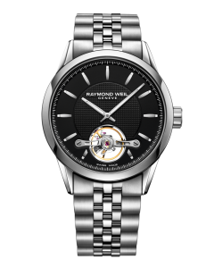 Raymond Weil Freelancer Calibre Mens Automatic Black Steel Watch 2780-ST-20001