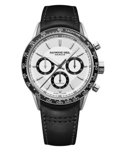 Raymond Weil Mens Freelancer Chronograph With White Dial