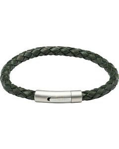 Unique & Co Dark Green Leather Bracelet 21cm