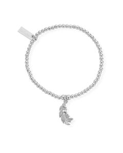 ChloBo Silver Cute Charm Heart In Feather Bracelet SBCC596